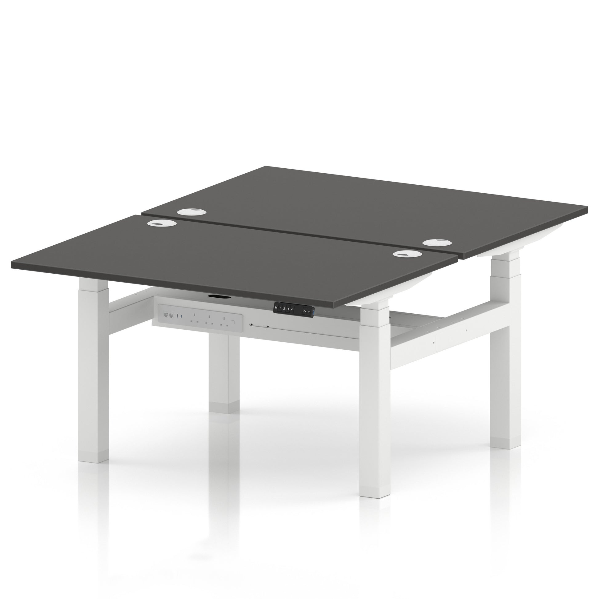 Air Back-to-Back Height Adjustable Bench Desk - 2 Person