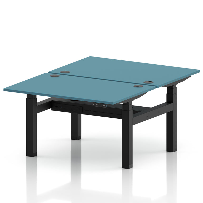 Air Back-to-Back Height Adjustable Bench Desk - 2 Person