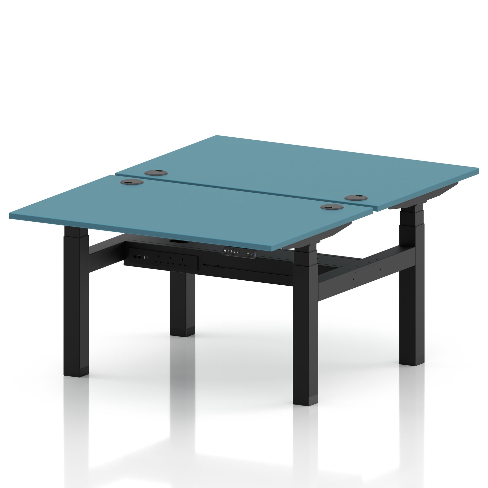 Air Back-to-Back Height Adjustable Bench Desk - 2 Person