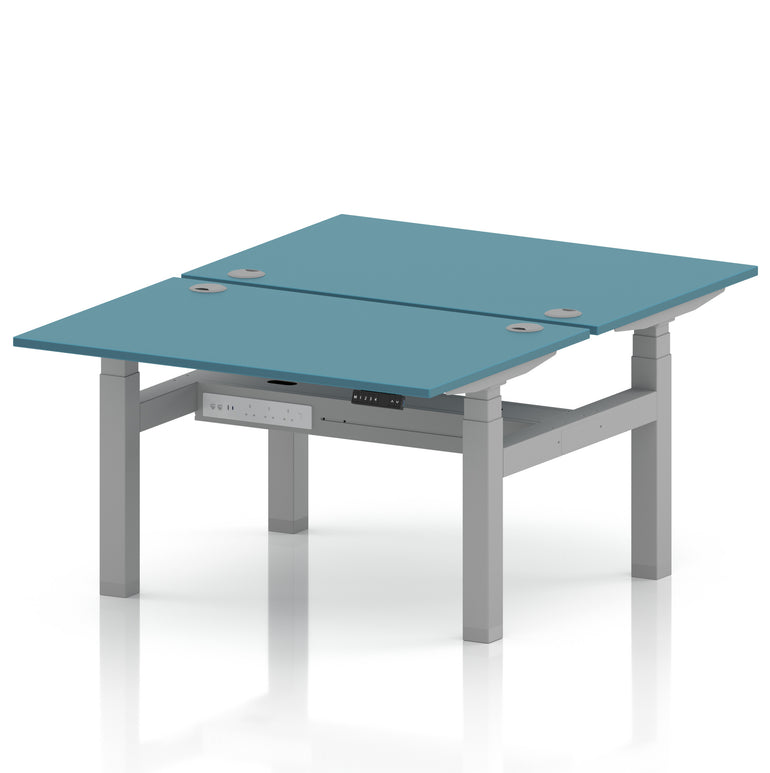 Air Back-to-Back Height Adjustable Bench Desk - 2 Person