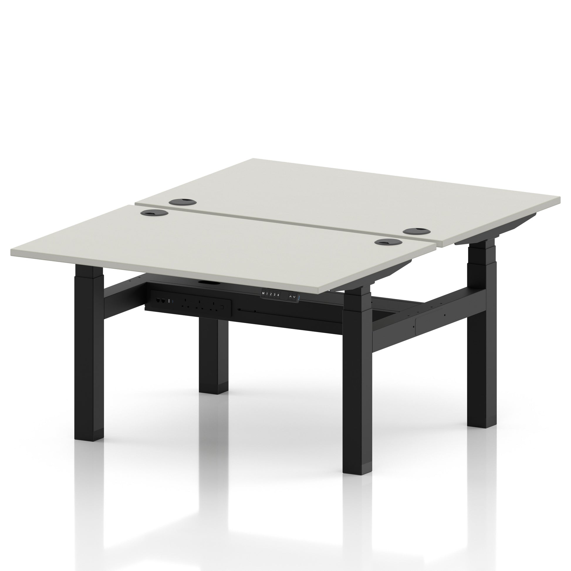 Air Back-to-Back Height Adjustable Bench Desk - 2 Person