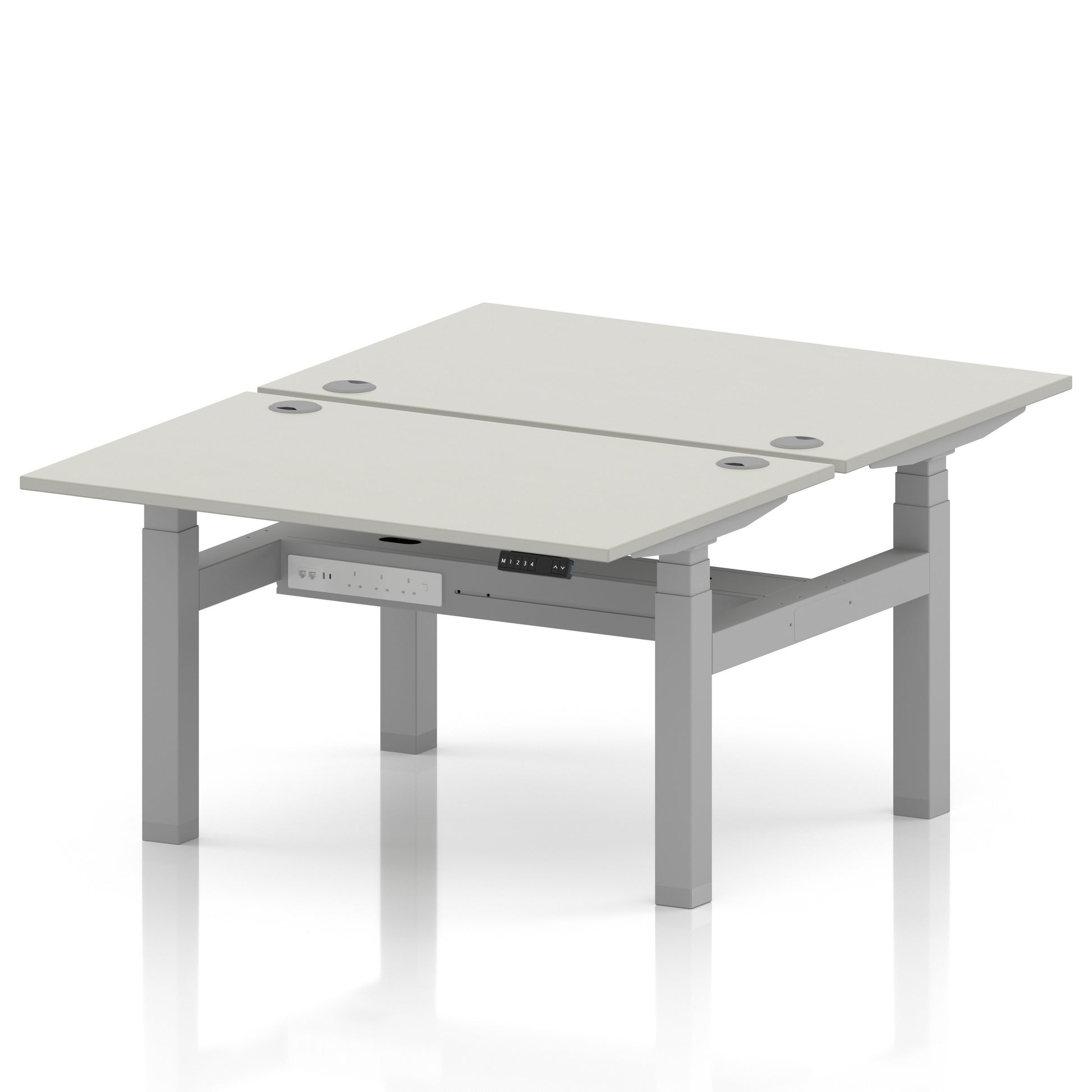 Air Back-to-Back Height Adjustable Bench Desk - 2 Person