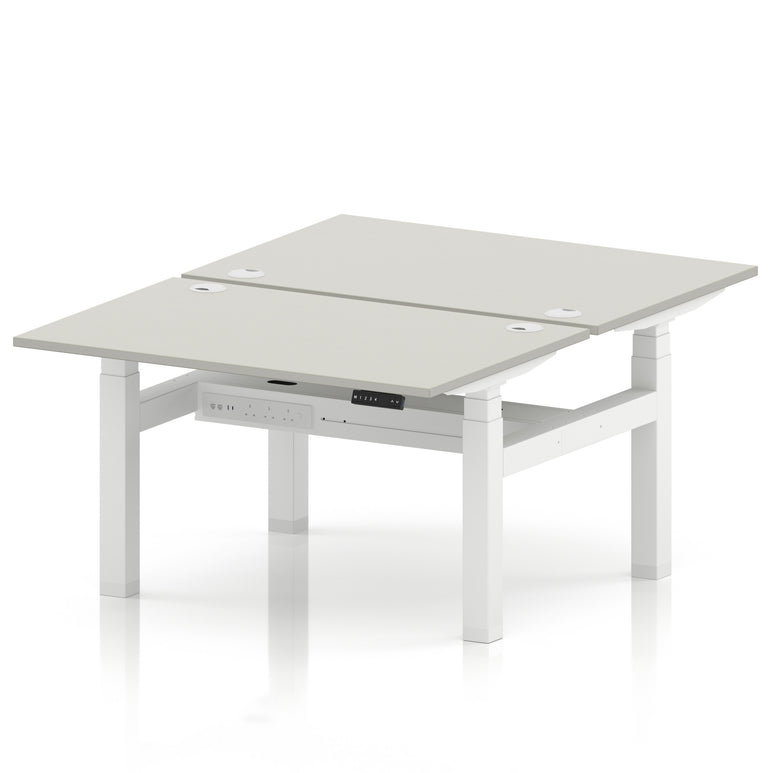 Air Back-to-Back Height Adjustable Bench Desk - 2 Person