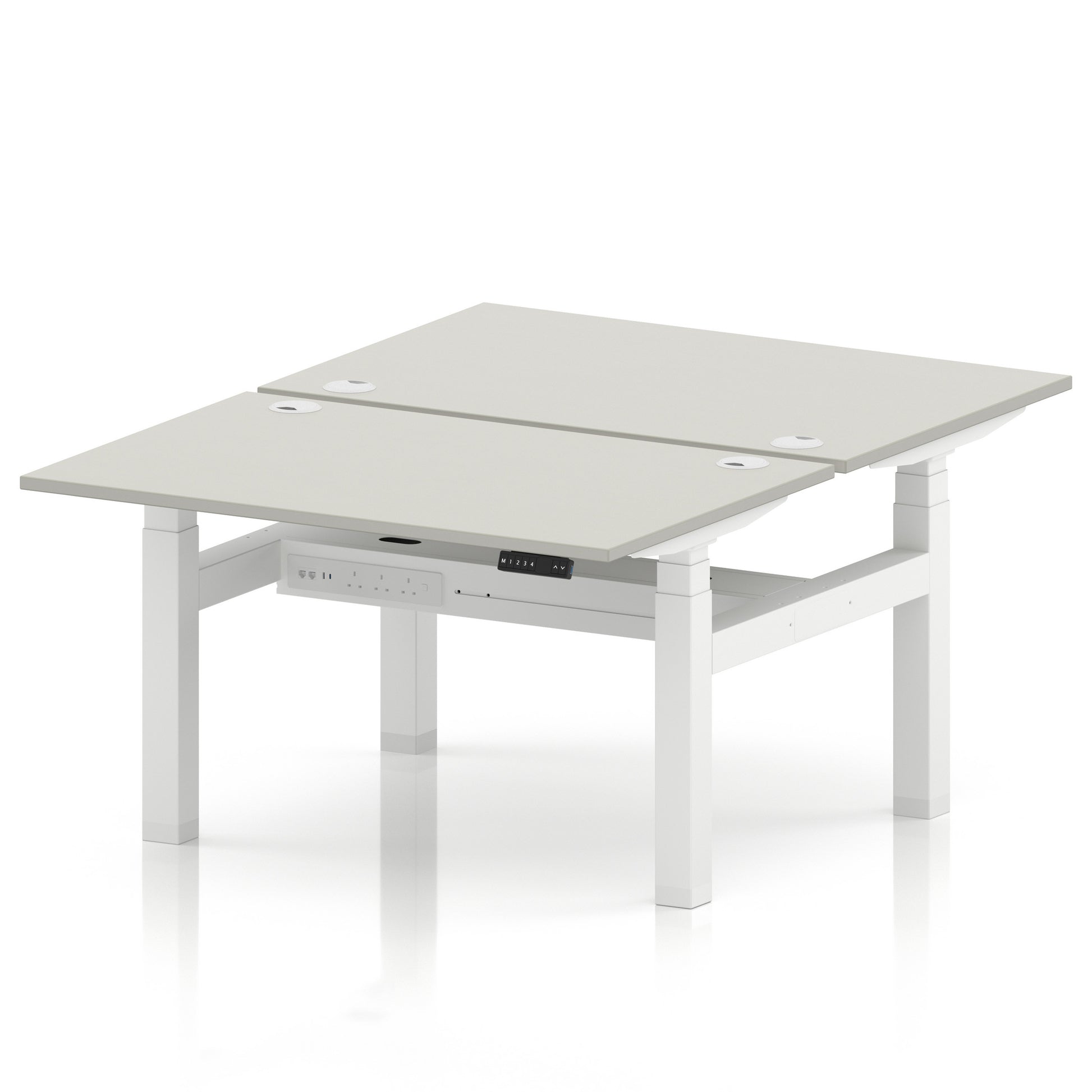 Air Back-to-Back Height Adjustable Bench Desk - 2 Person