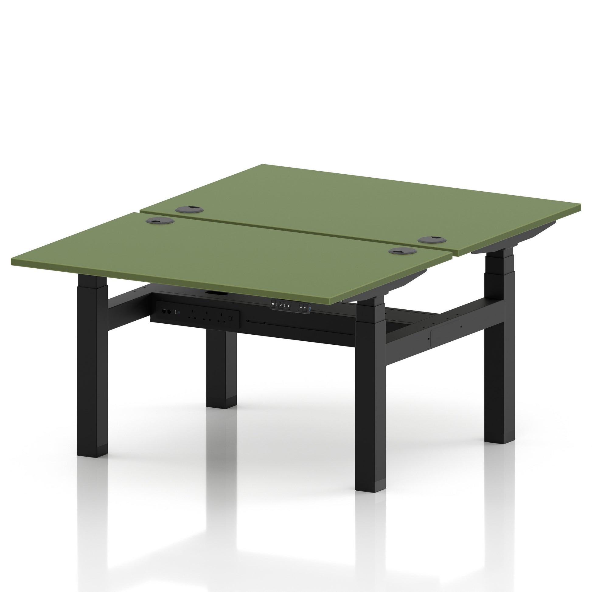 Air Back-to-Back Height Adjustable Bench Desk - 2 Person