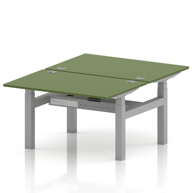 Air Back-to-Back Height Adjustable Bench Desk - 2 Person