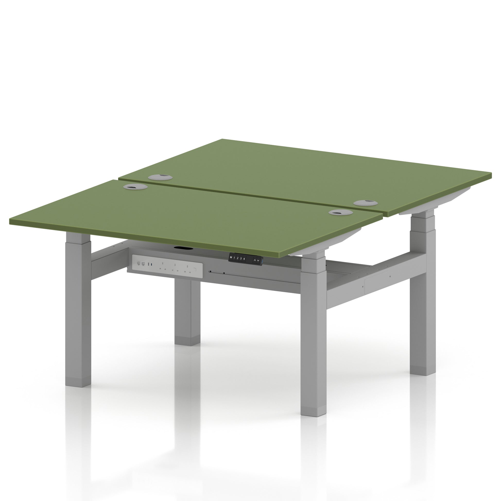 Air Back-to-Back Height Adjustable Bench Desk - 2 Person