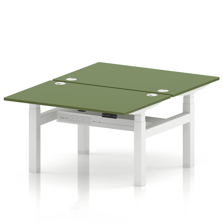 Air Back-to-Back Height Adjustable Bench Desk - 2 Person