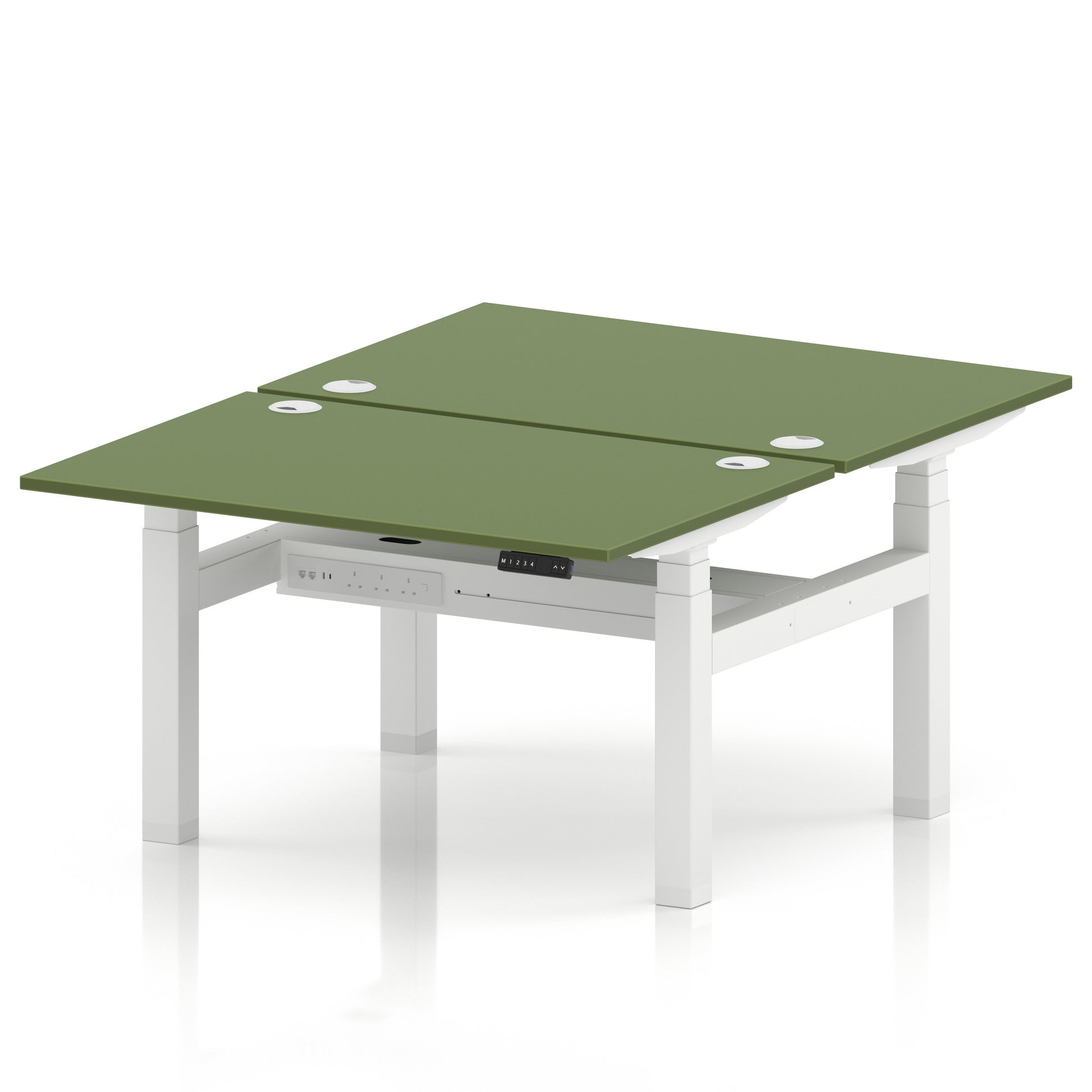 Air Back-to-Back Height Adjustable Bench Desk - 2 Person