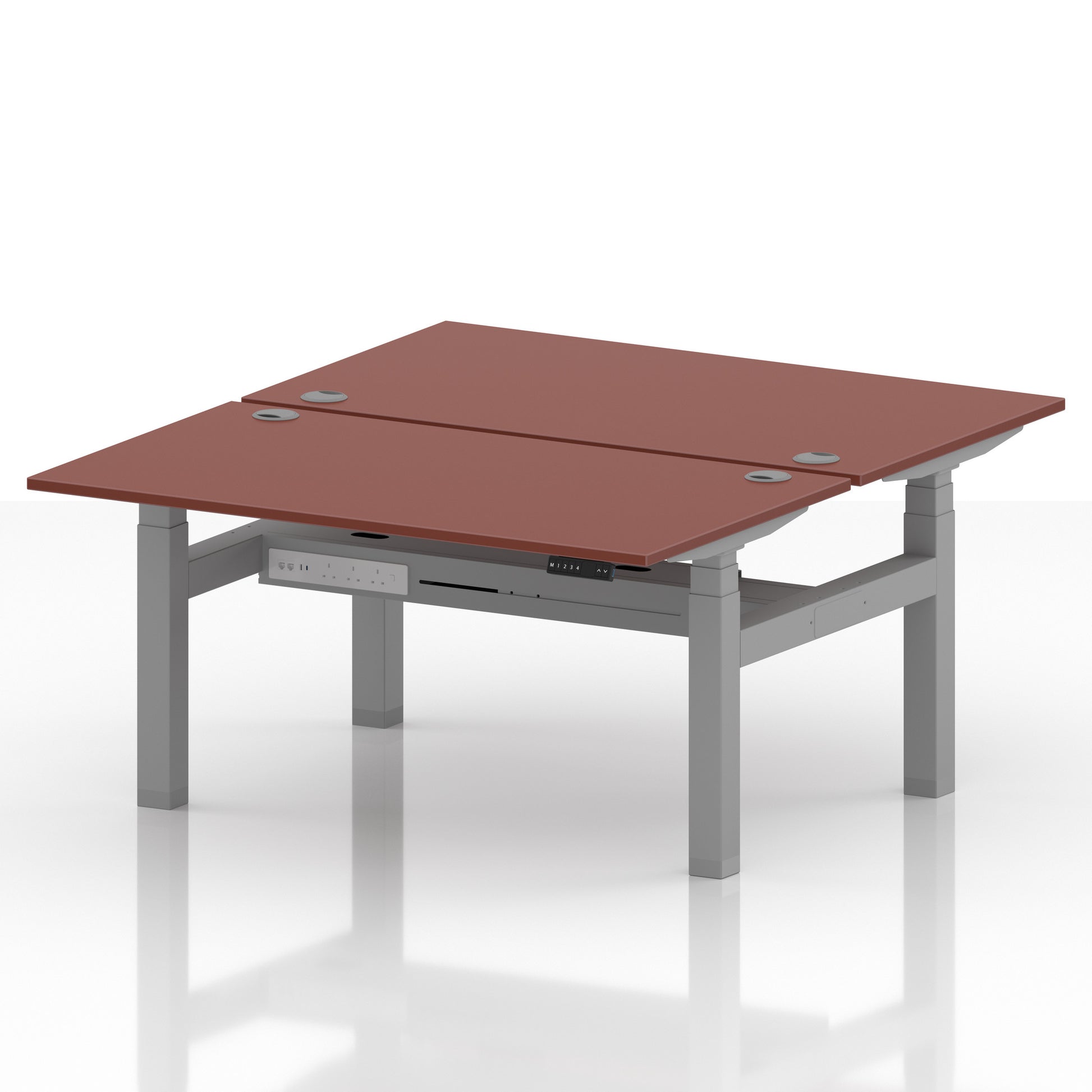 Air Back-to-Back Height Adjustable Bench Desk - 2 Person