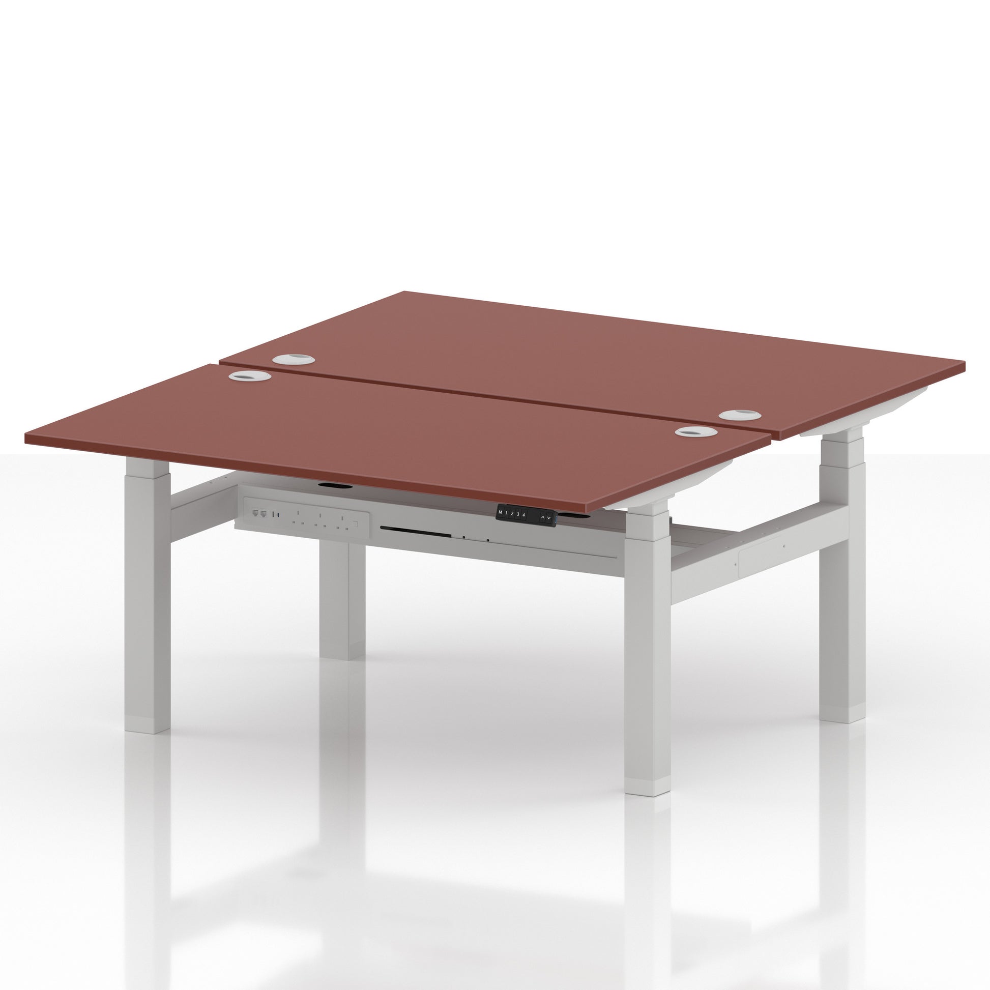 Air Back-to-Back Height Adjustable Bench Desk - 2 Person