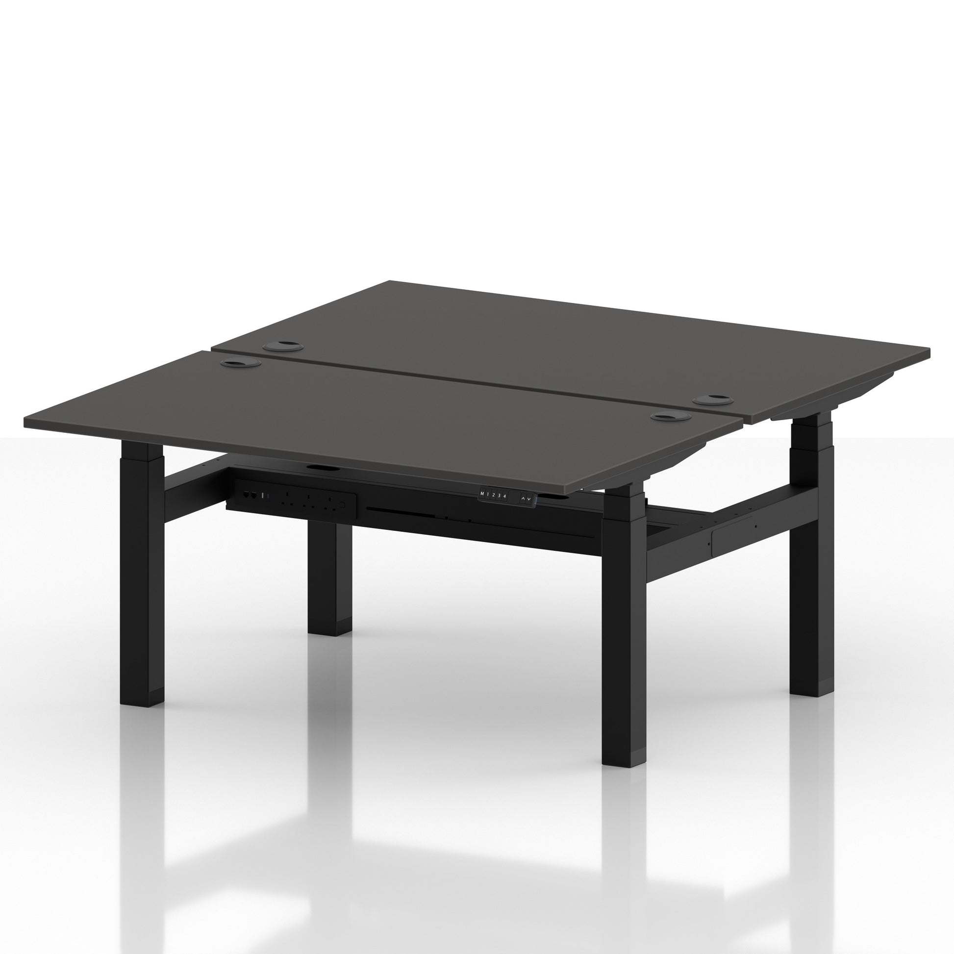 Air Back-to-Back Height Adjustable Bench Desk - 2 Person