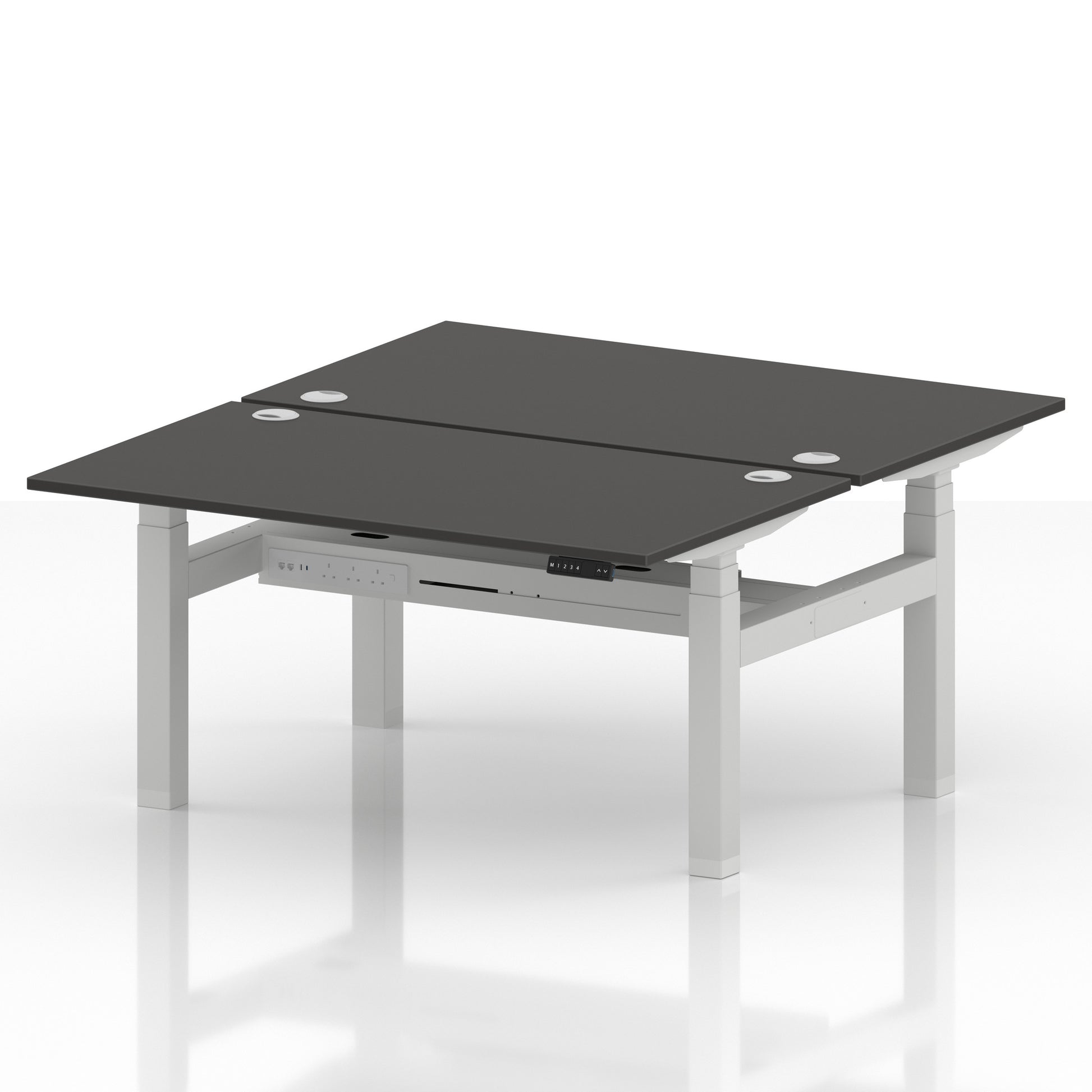 Air Back-to-Back Height Adjustable Bench Desk - 2 Person