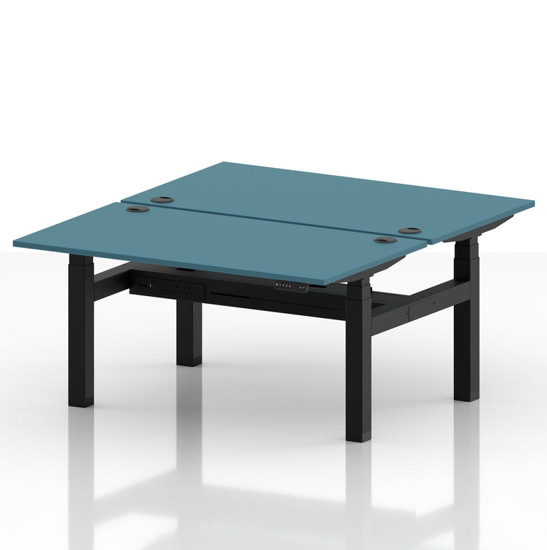 Air Back-to-Back Height Adjustable Bench Desk - 2 Person