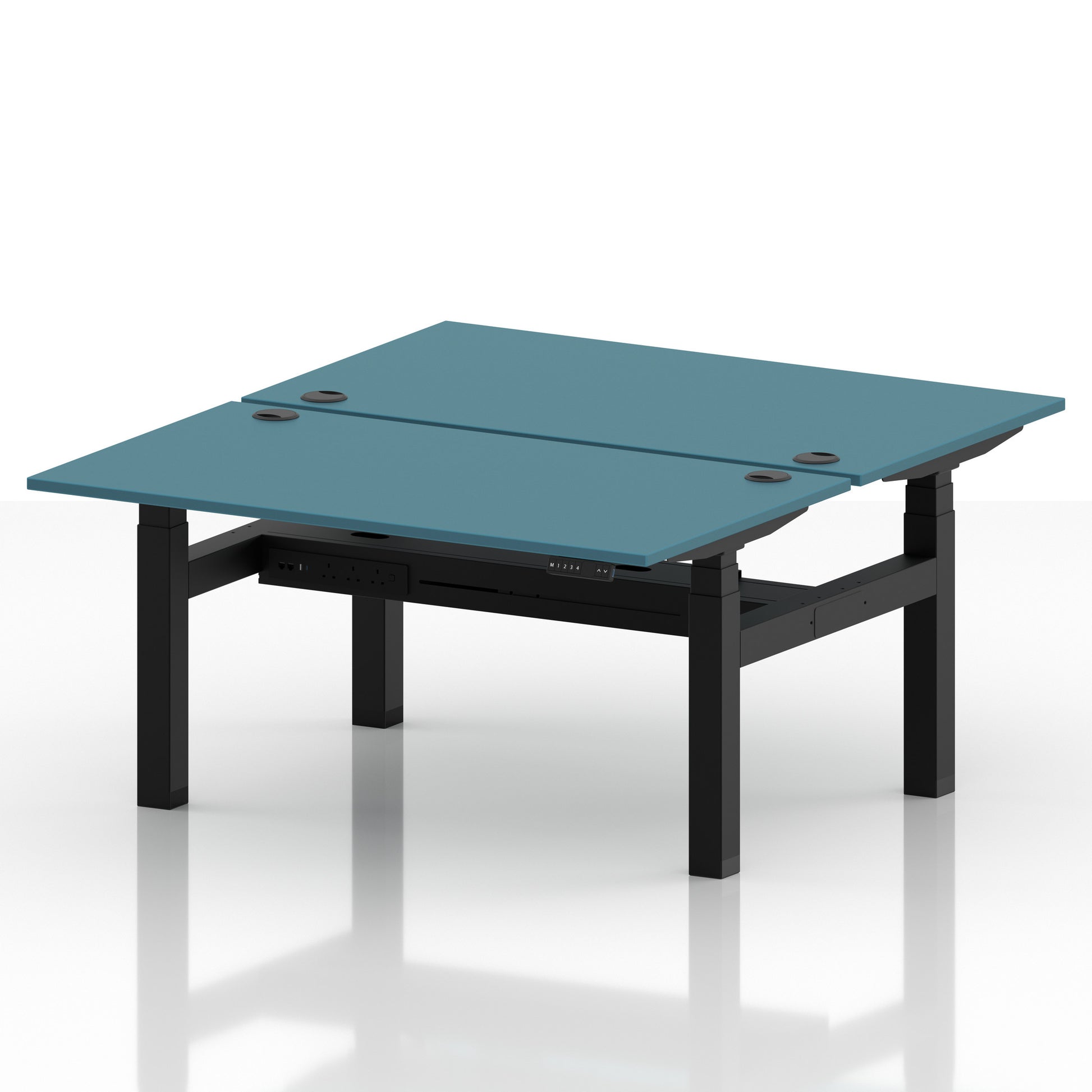 Air Back-to-Back Height Adjustable Bench Desk - 2 Person