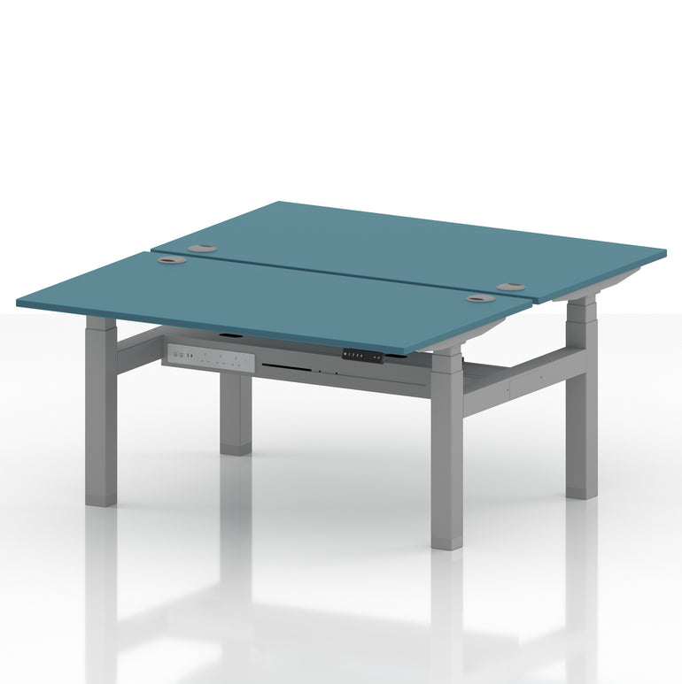 Air Back-to-Back Height Adjustable Bench Desk - 2 Person
