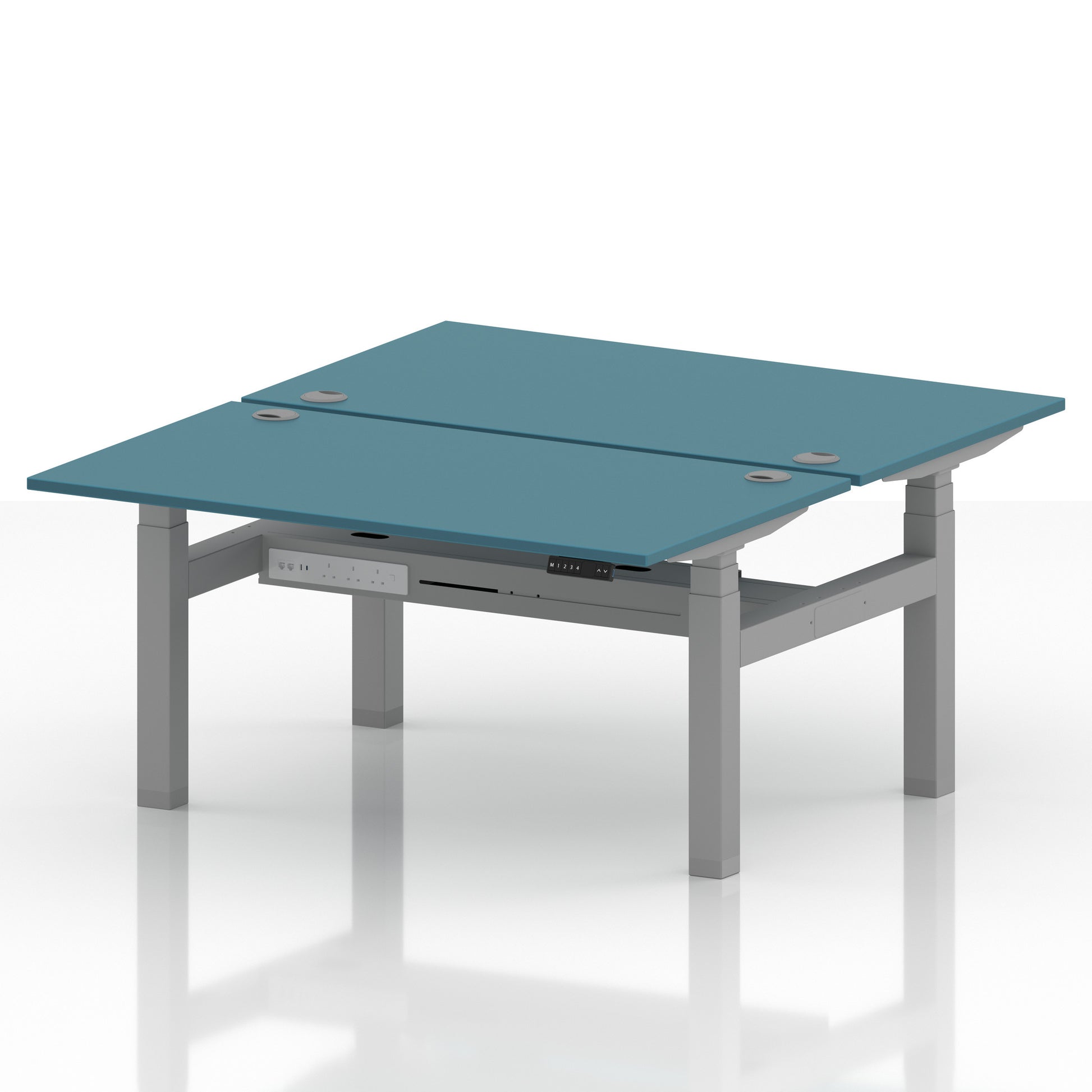 Air Back-to-Back Height Adjustable Bench Desk - 2 Person