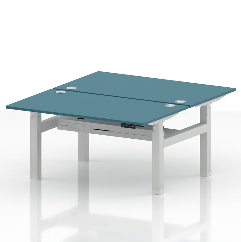 Air Back-to-Back Height Adjustable Bench Desk - 2 Person