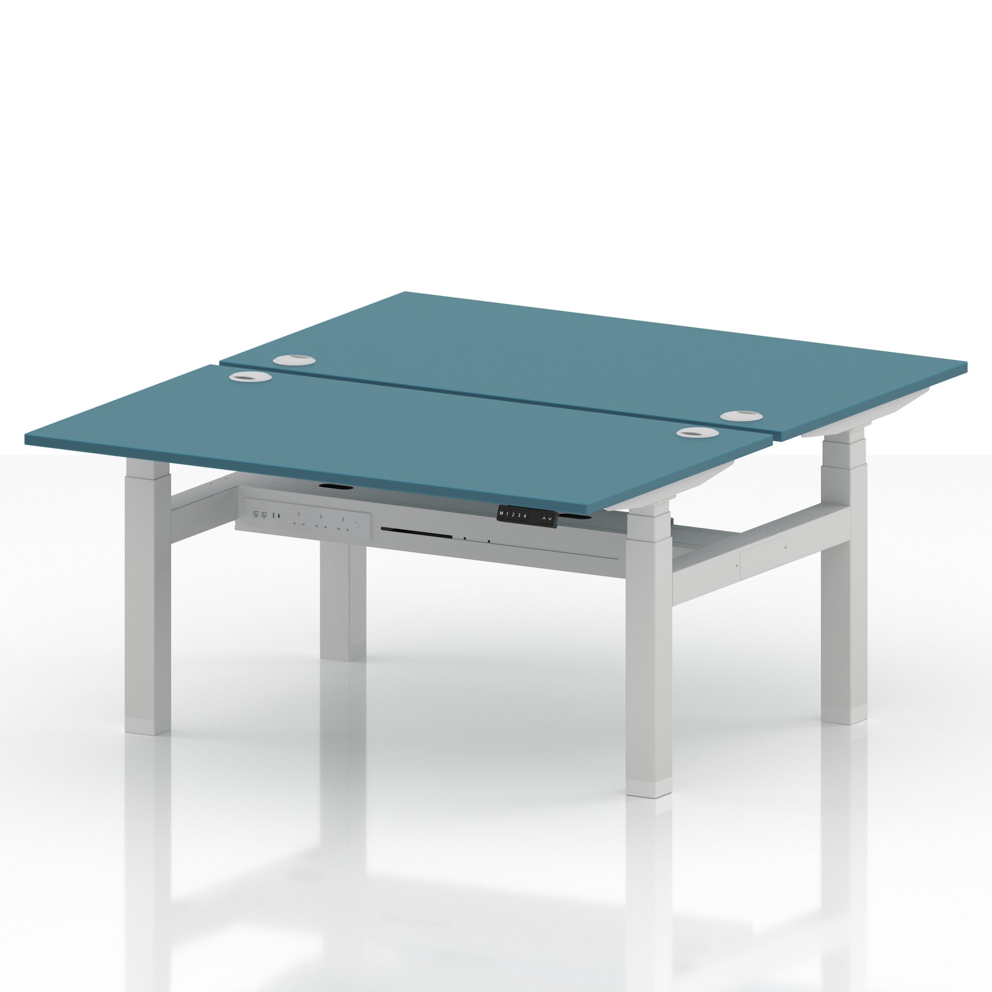 Air Back-to-Back Height Adjustable Bench Desk - 2 Person