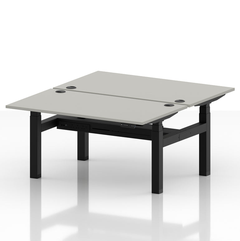 Air Back-to-Back Height Adjustable Bench Desk - 2 Person