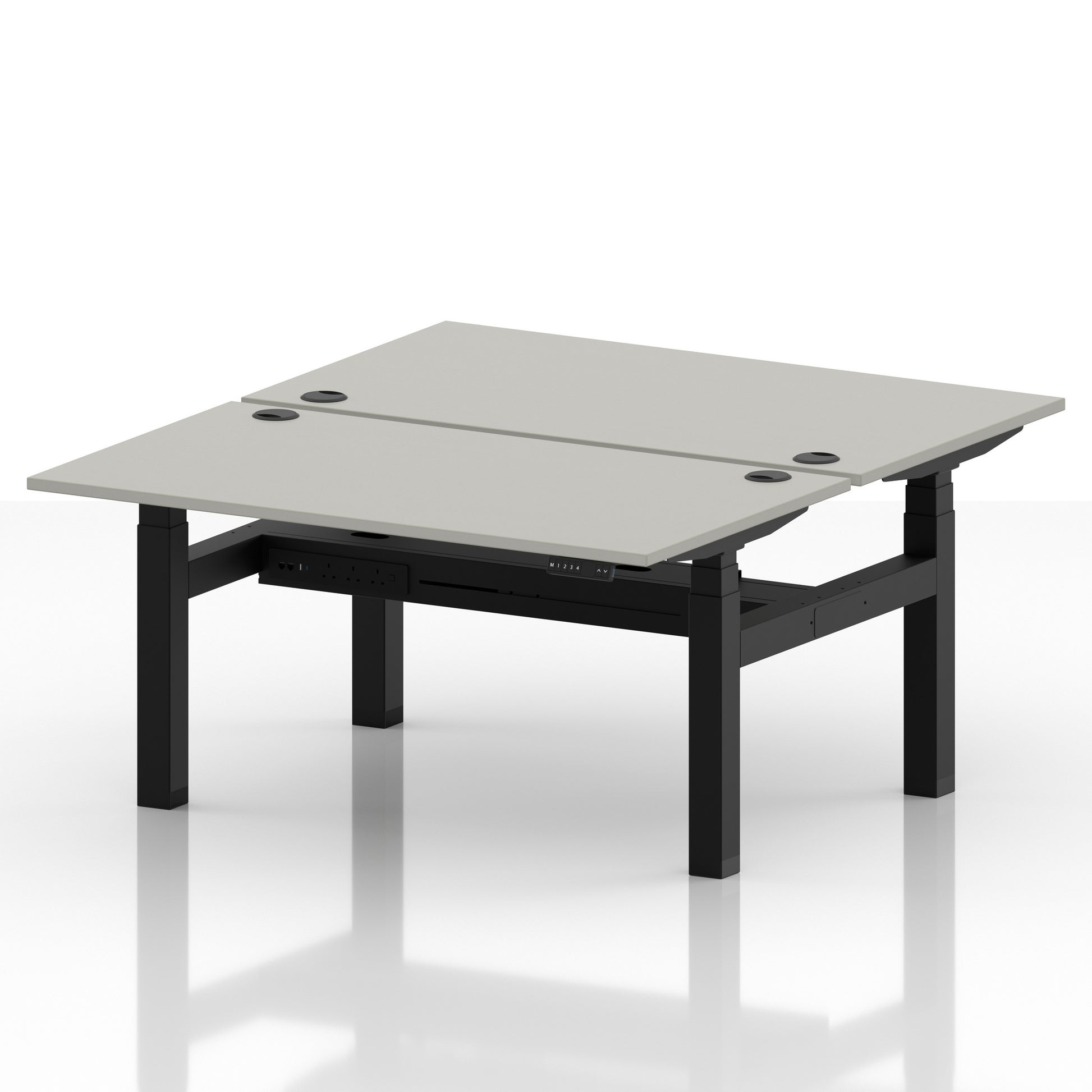 Air Back-to-Back Height Adjustable Bench Desk - 2 Person