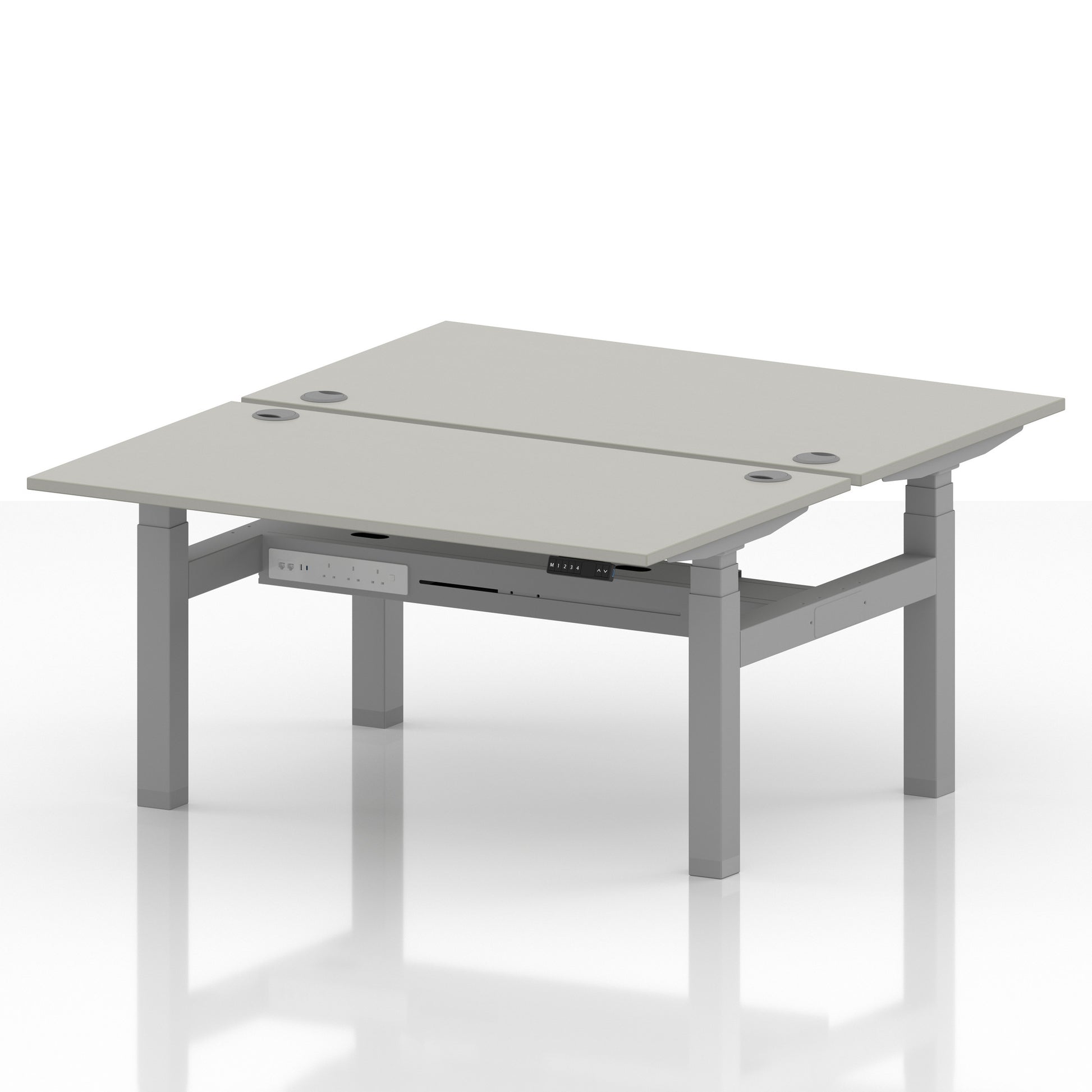 Air Back-to-Back Height Adjustable Bench Desk - 2 Person