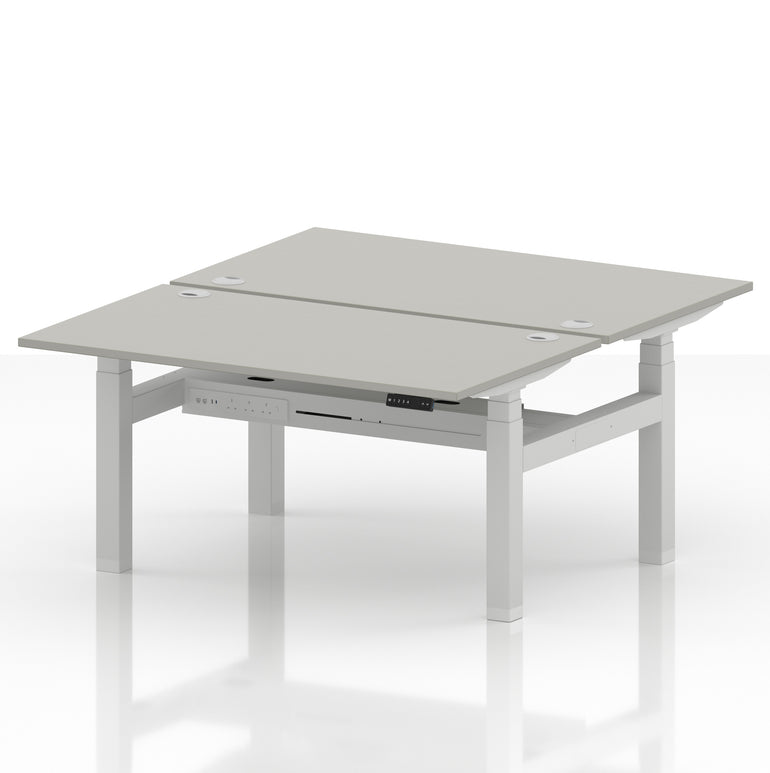 Air Back-to-Back Height Adjustable Bench Desk - 2 Person