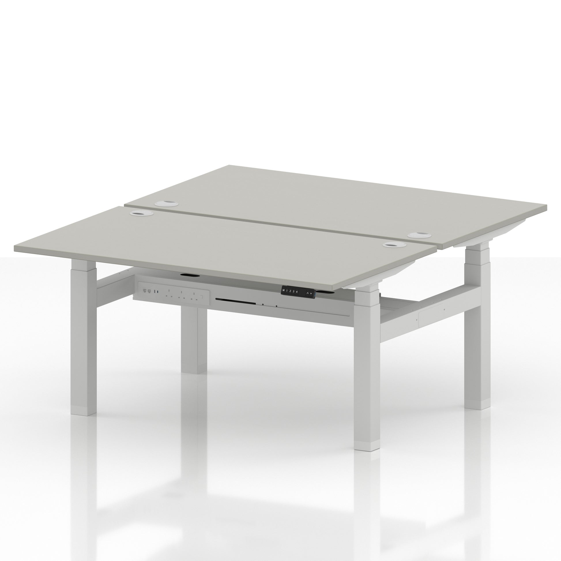 Air Back-to-Back Height Adjustable Bench Desk - 2 Person