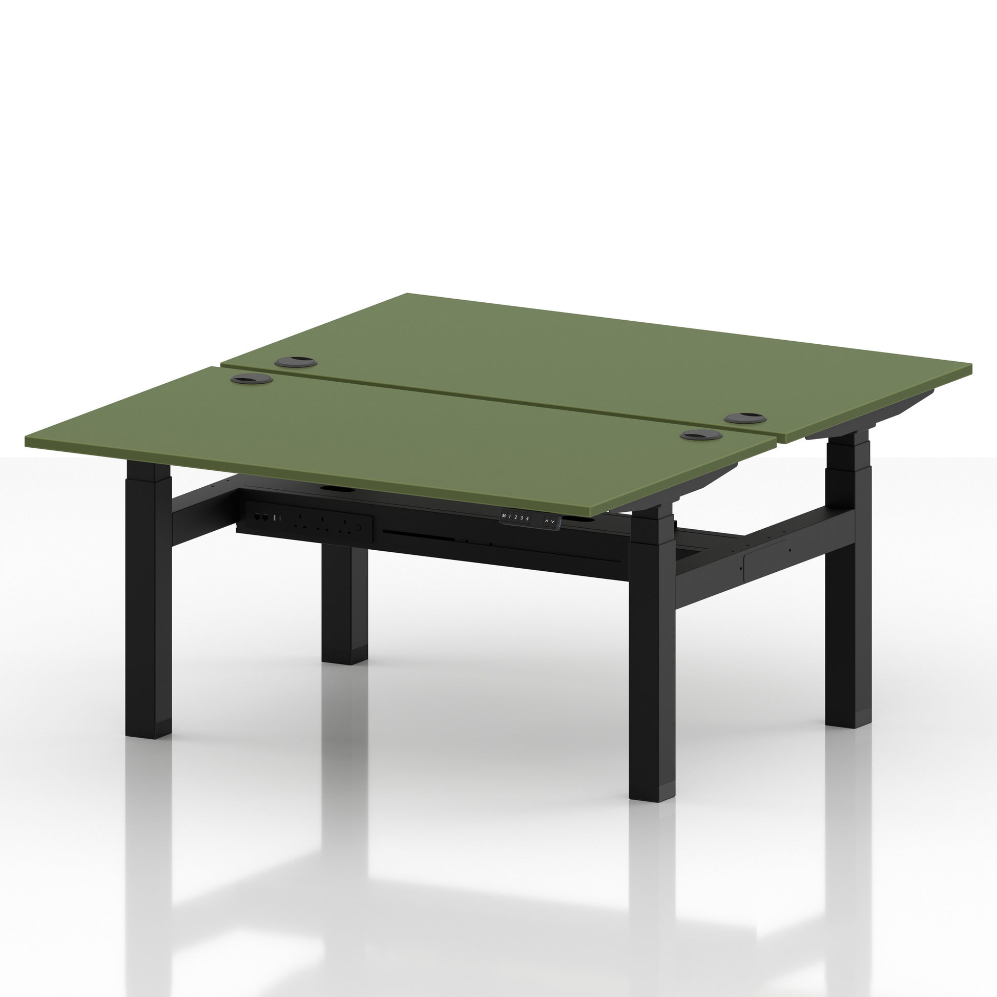 Air Back-to-Back Height Adjustable Bench Desk - 2 Person