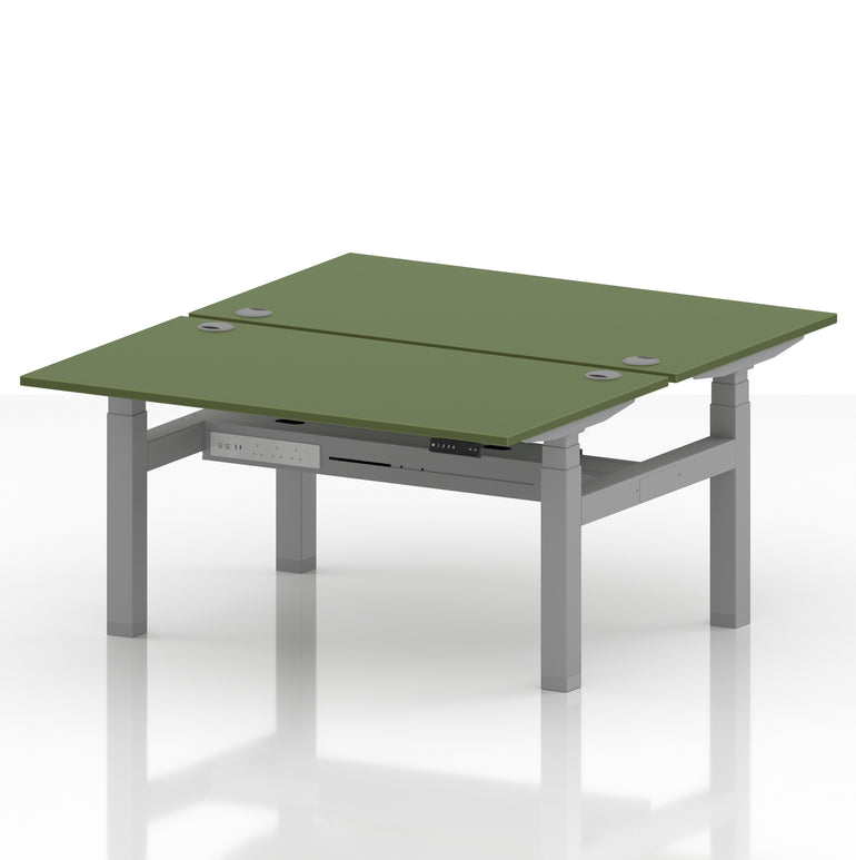 Air Back-to-Back Height Adjustable Bench Desk - 2 Person