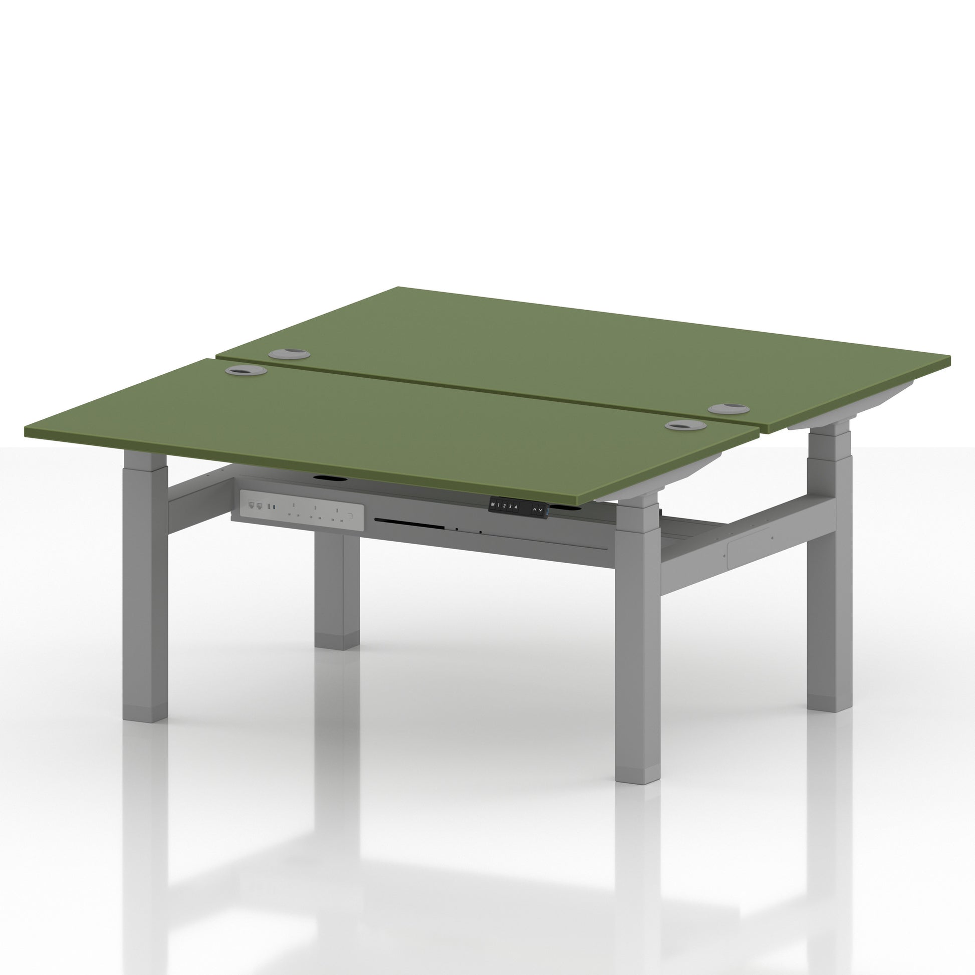 Air Back-to-Back Height Adjustable Bench Desk - 2 Person