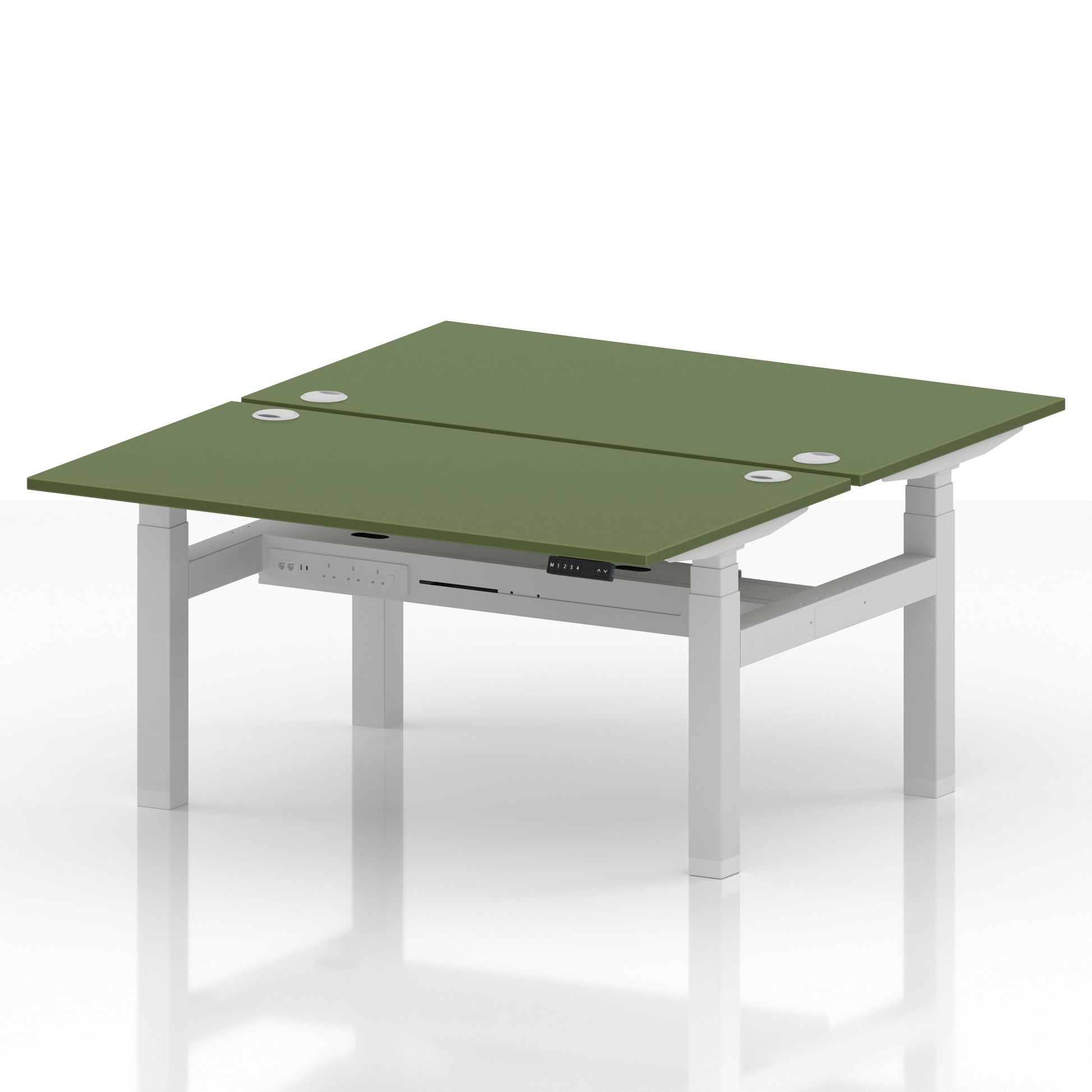 Air Back-to-Back Height Adjustable Bench Desk - 2 Person