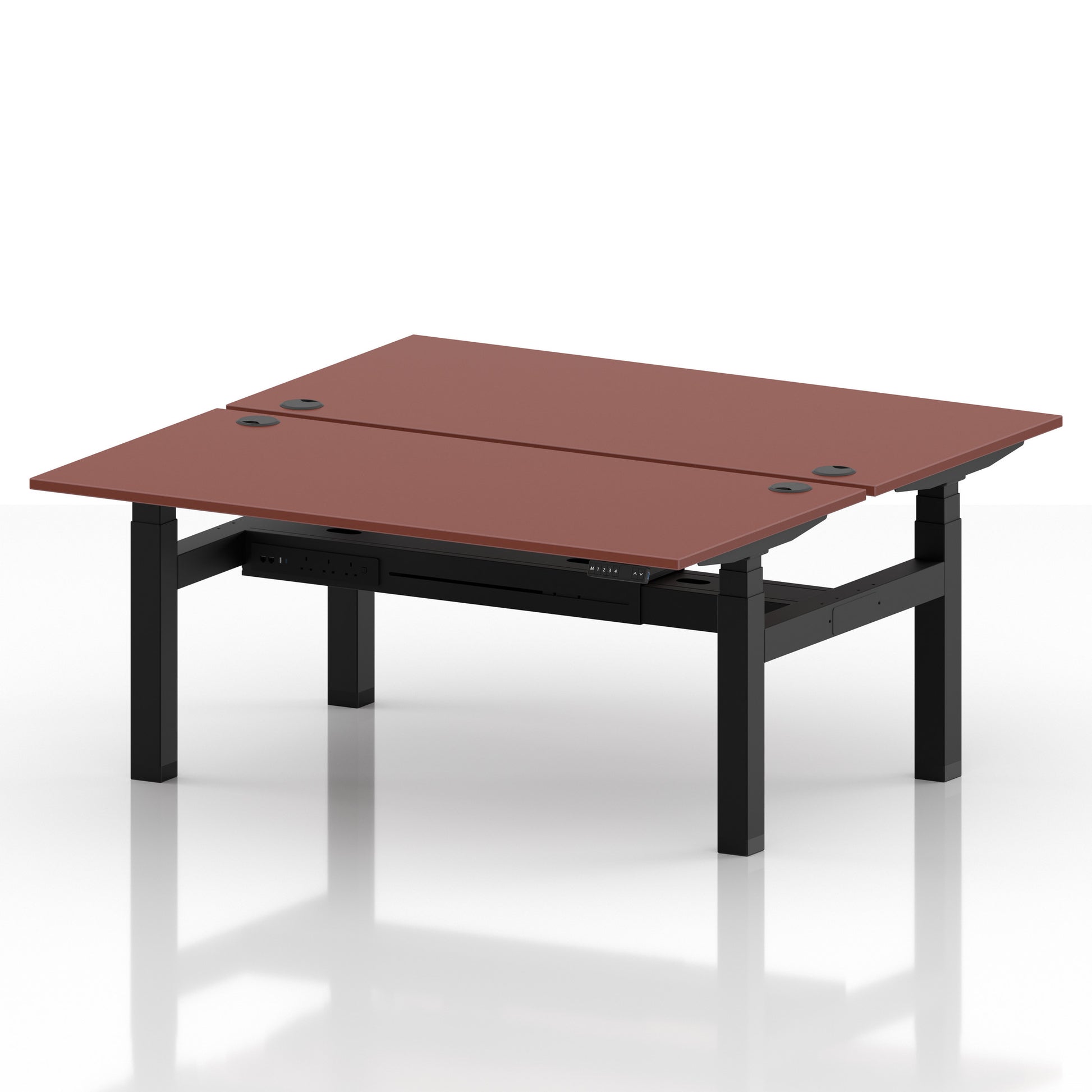Air Back-to-Back Height Adjustable Bench Desk - 2 Person