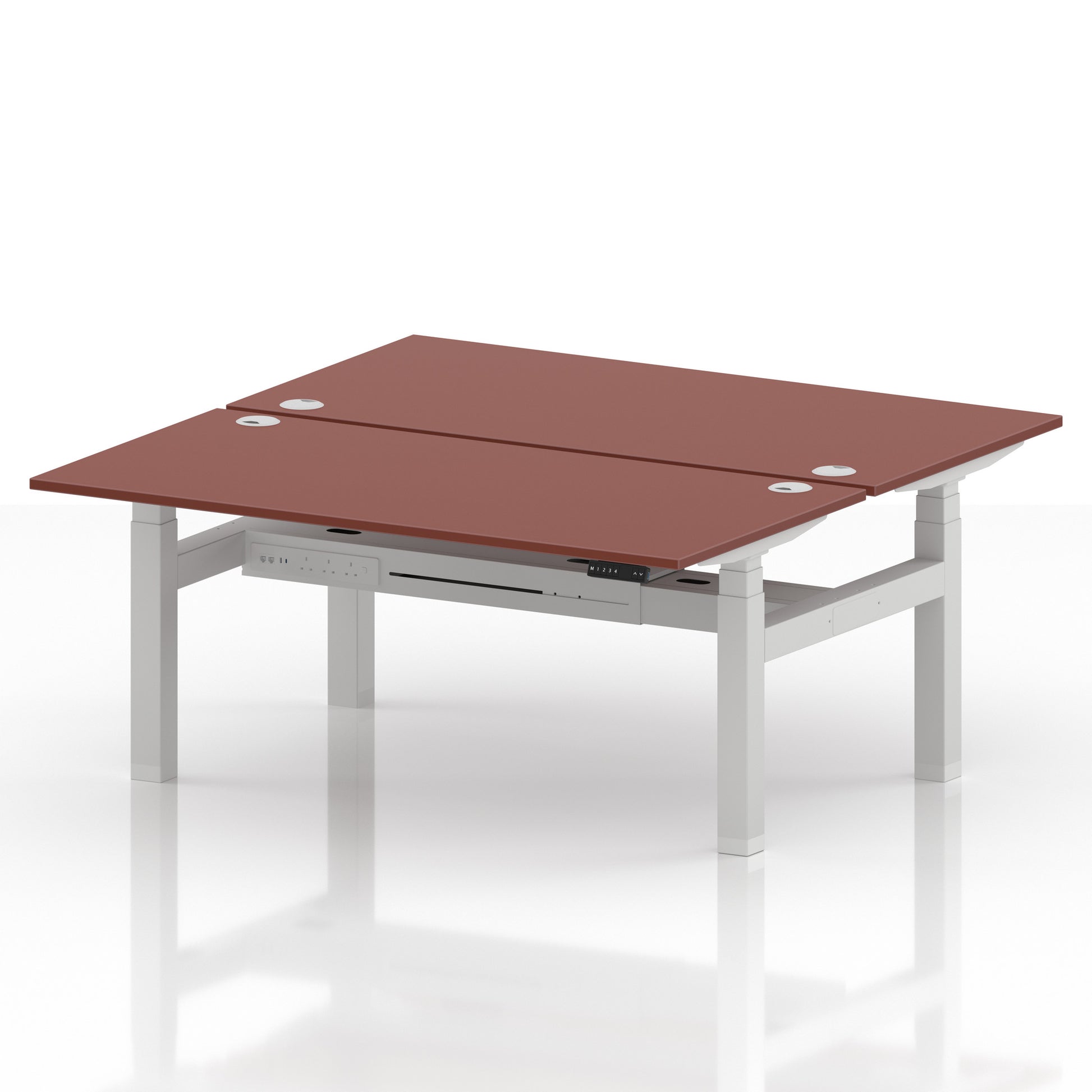 Air Back-to-Back Height Adjustable Bench Desk - 2 Person