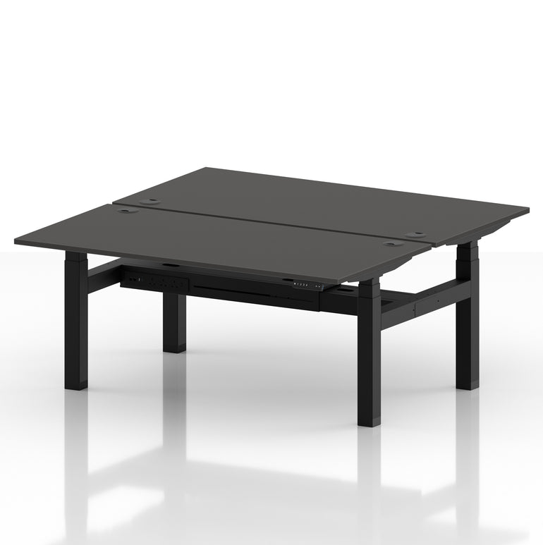 Air Back-to-Back Height Adjustable Bench Desk - 2 Person