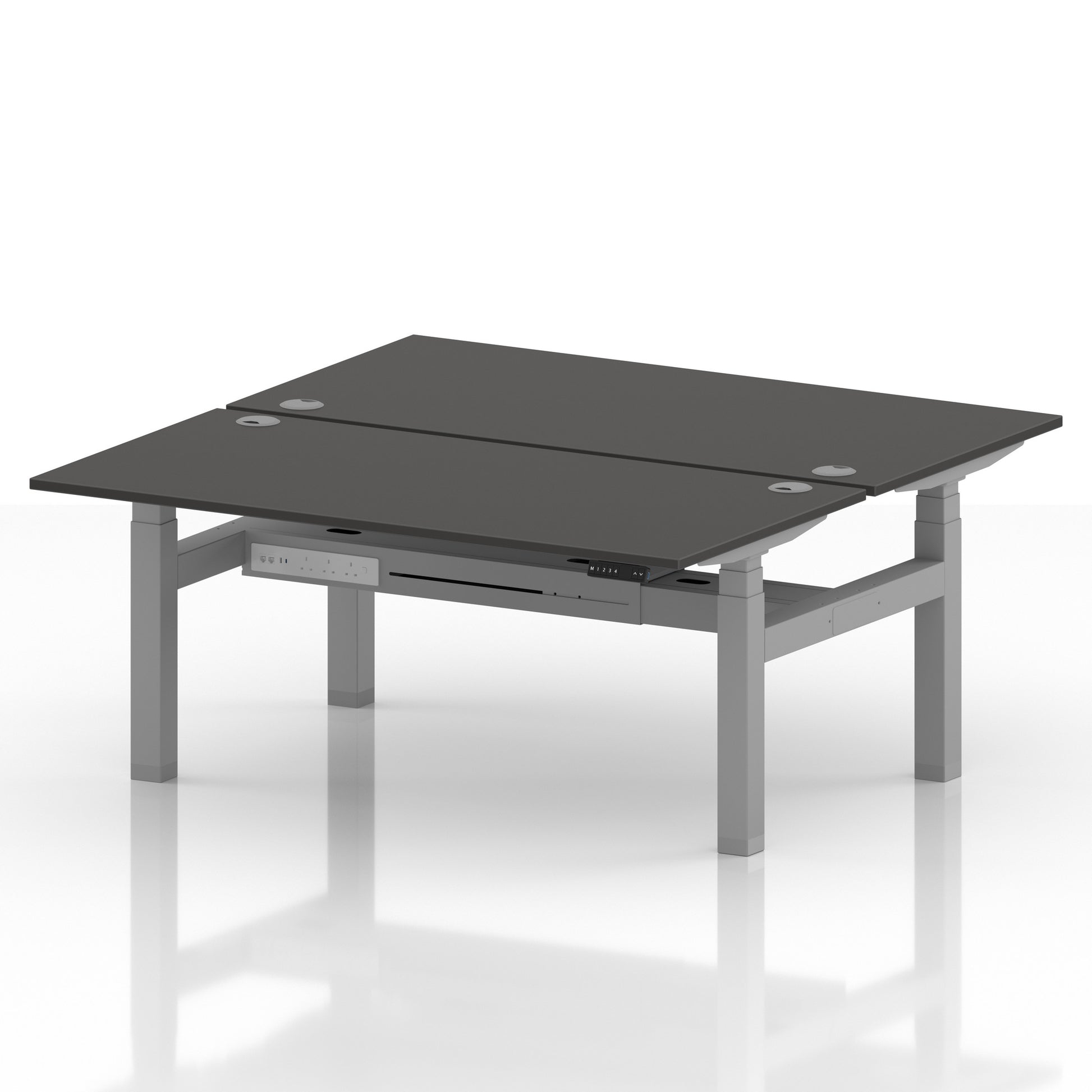 Air Back-to-Back Height Adjustable Bench Desk - 2 Person
