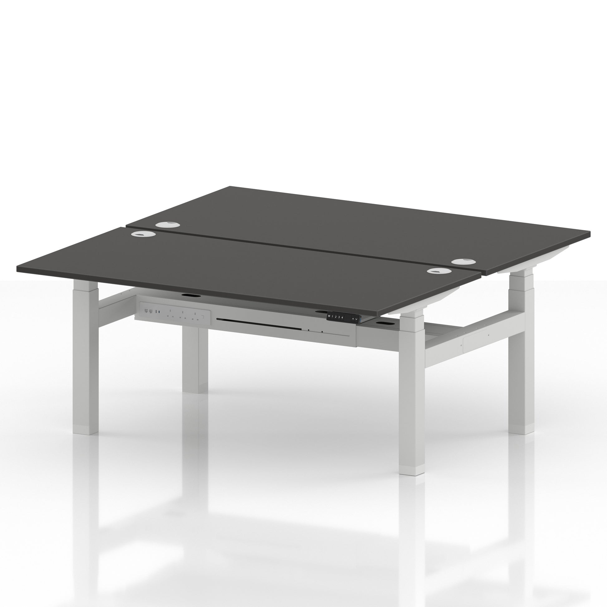 Air Back-to-Back Height Adjustable Bench Desk - 2 Person