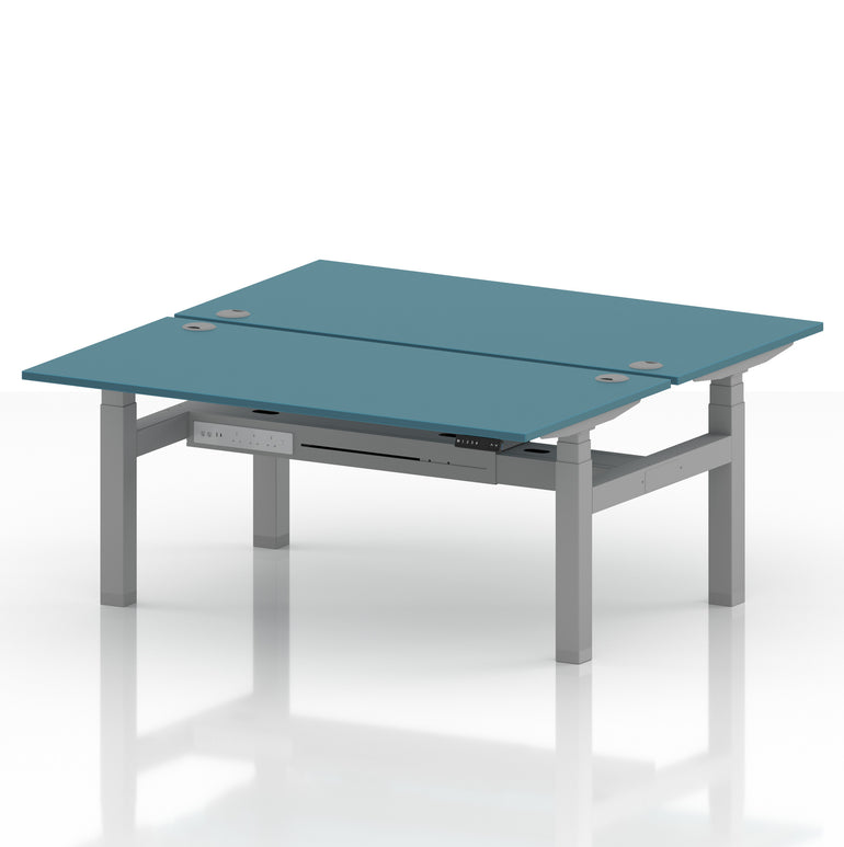 Air Back-to-Back Height Adjustable Bench Desk - 2 Person
