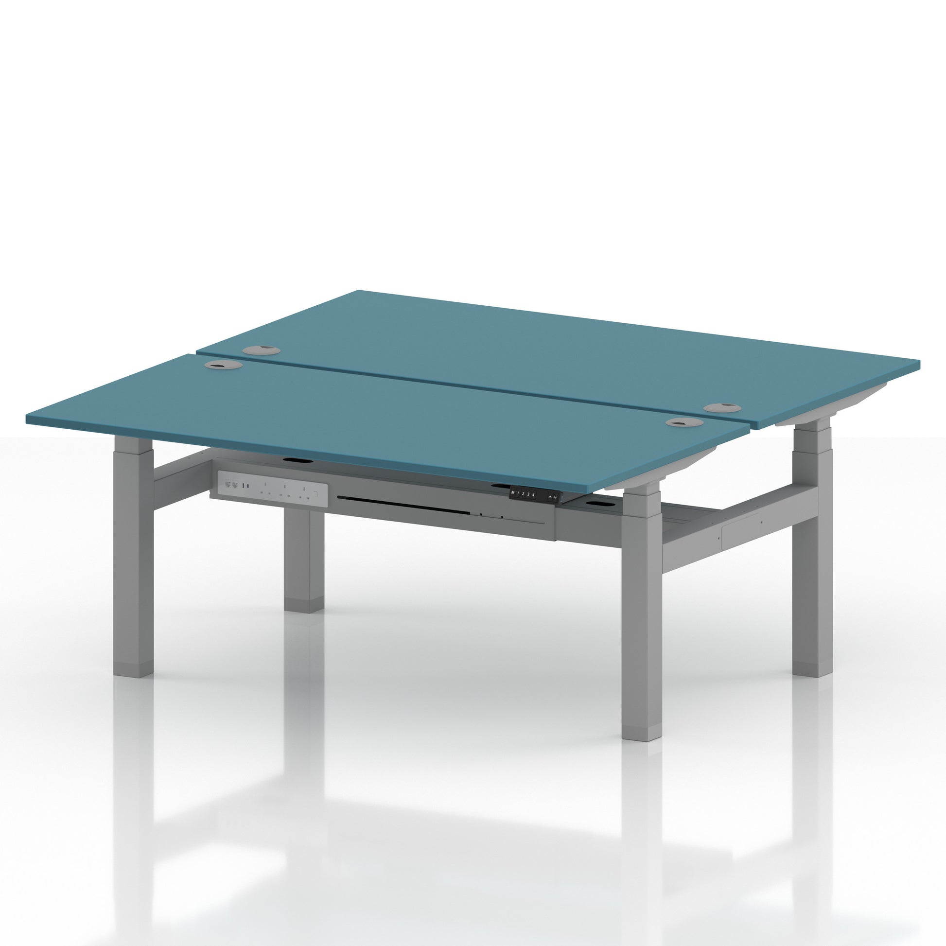 Air Back-to-Back Height Adjustable Bench Desk - 2 Person