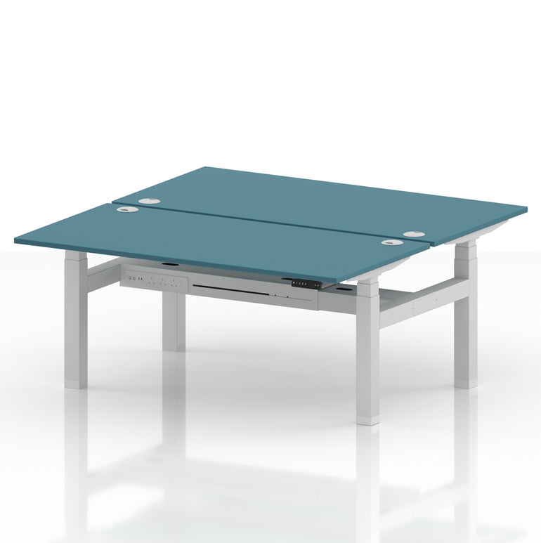 Air Back-to-Back Height Adjustable Bench Desk - 2 Person