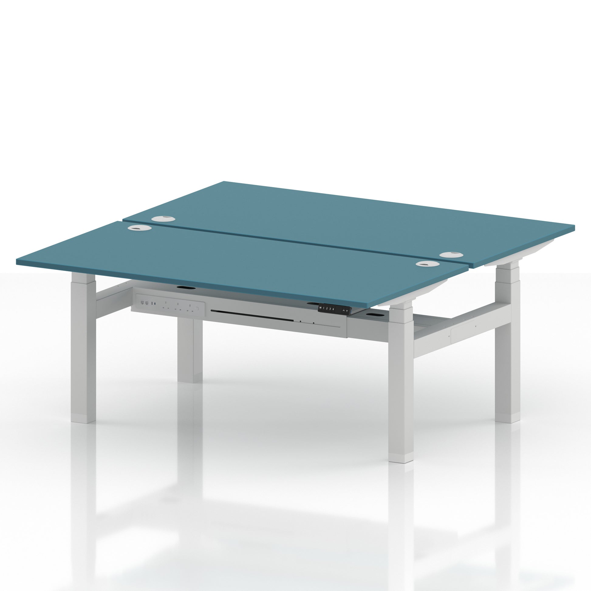 Air Back-to-Back Height Adjustable Bench Desk - 2 Person