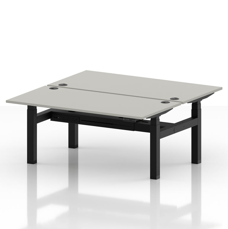 Air Back-to-Back Height Adjustable Bench Desk - 2 Person