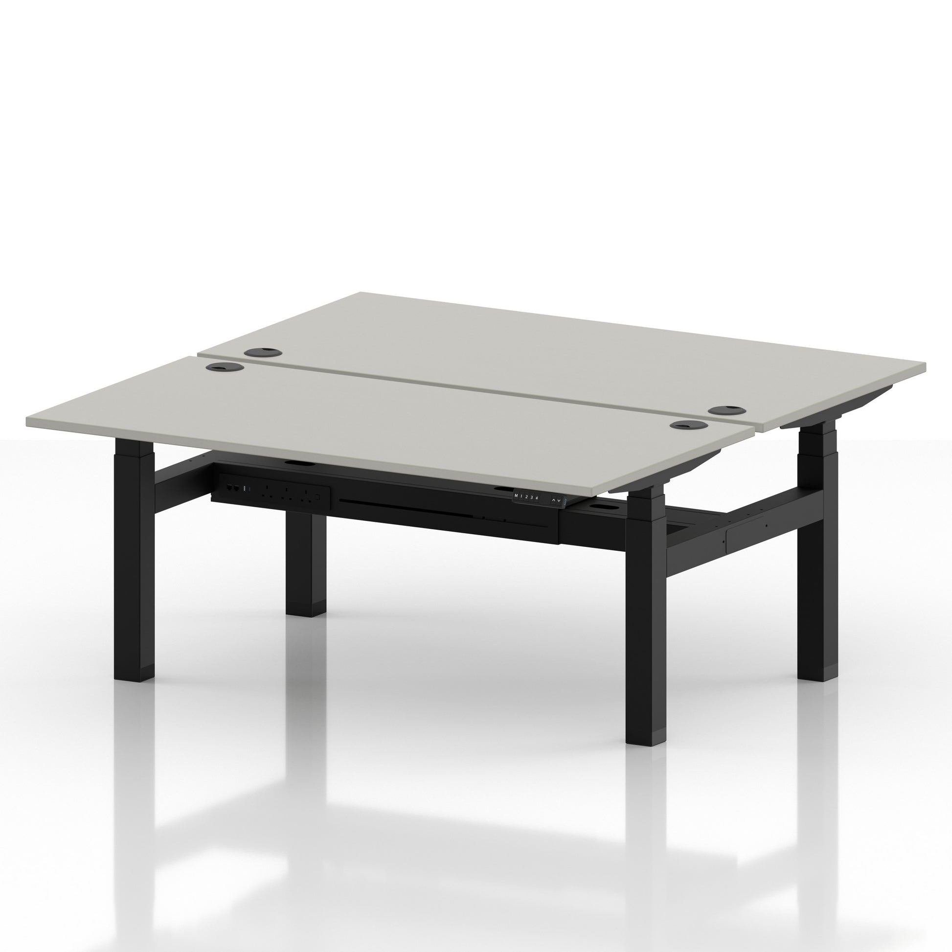 Air Back-to-Back Height Adjustable Bench Desk - 2 Person