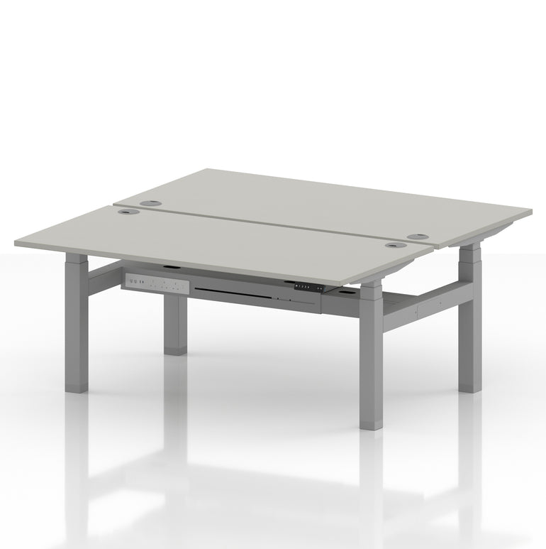 Air Back-to-Back Height Adjustable Bench Desk - 2 Person