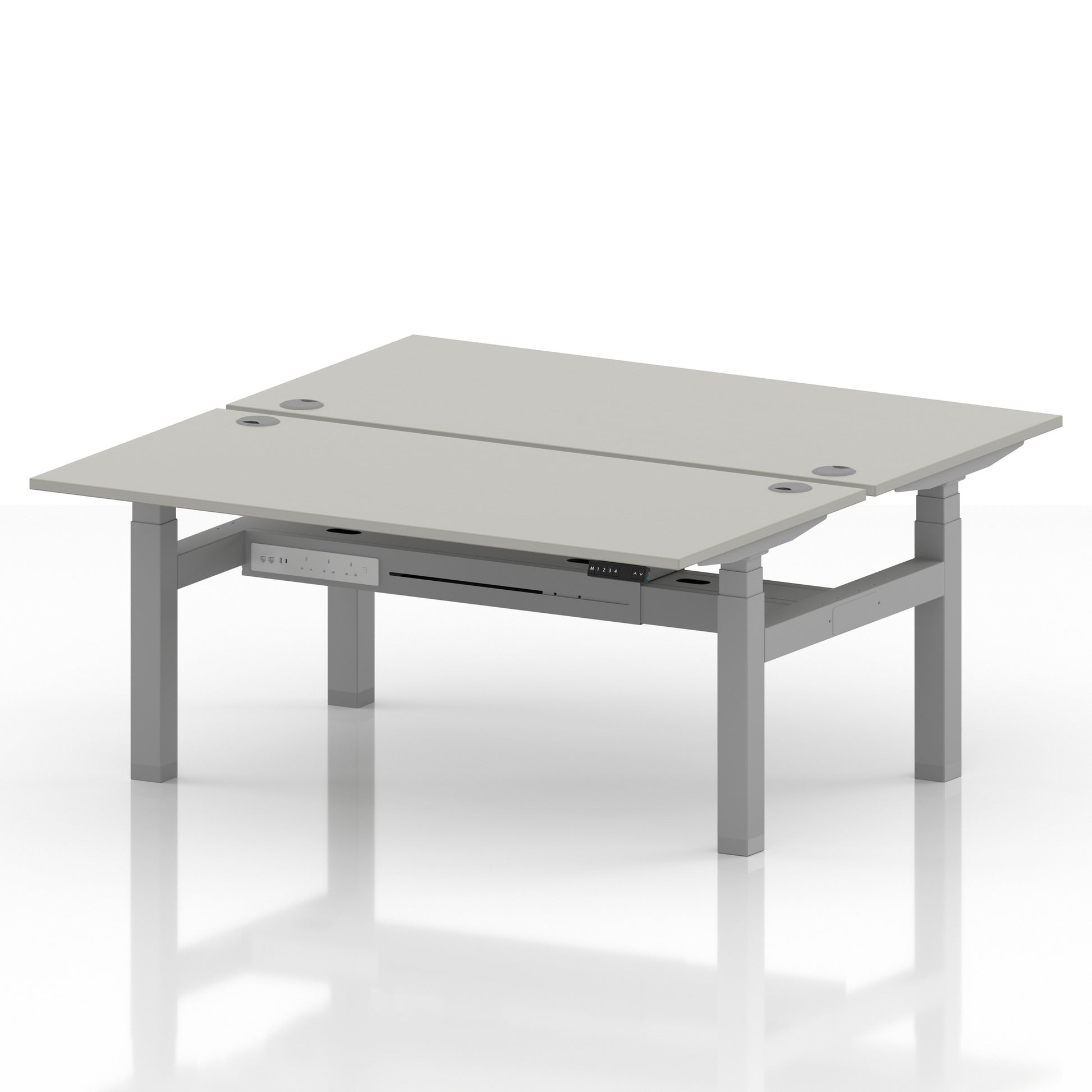 Air Back-to-Back Height Adjustable Bench Desk - 2 Person