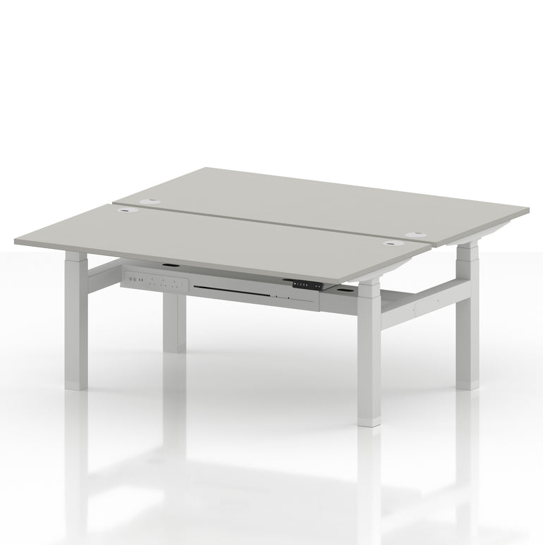 Air Back-to-Back Height Adjustable Bench Desk - 2 Person