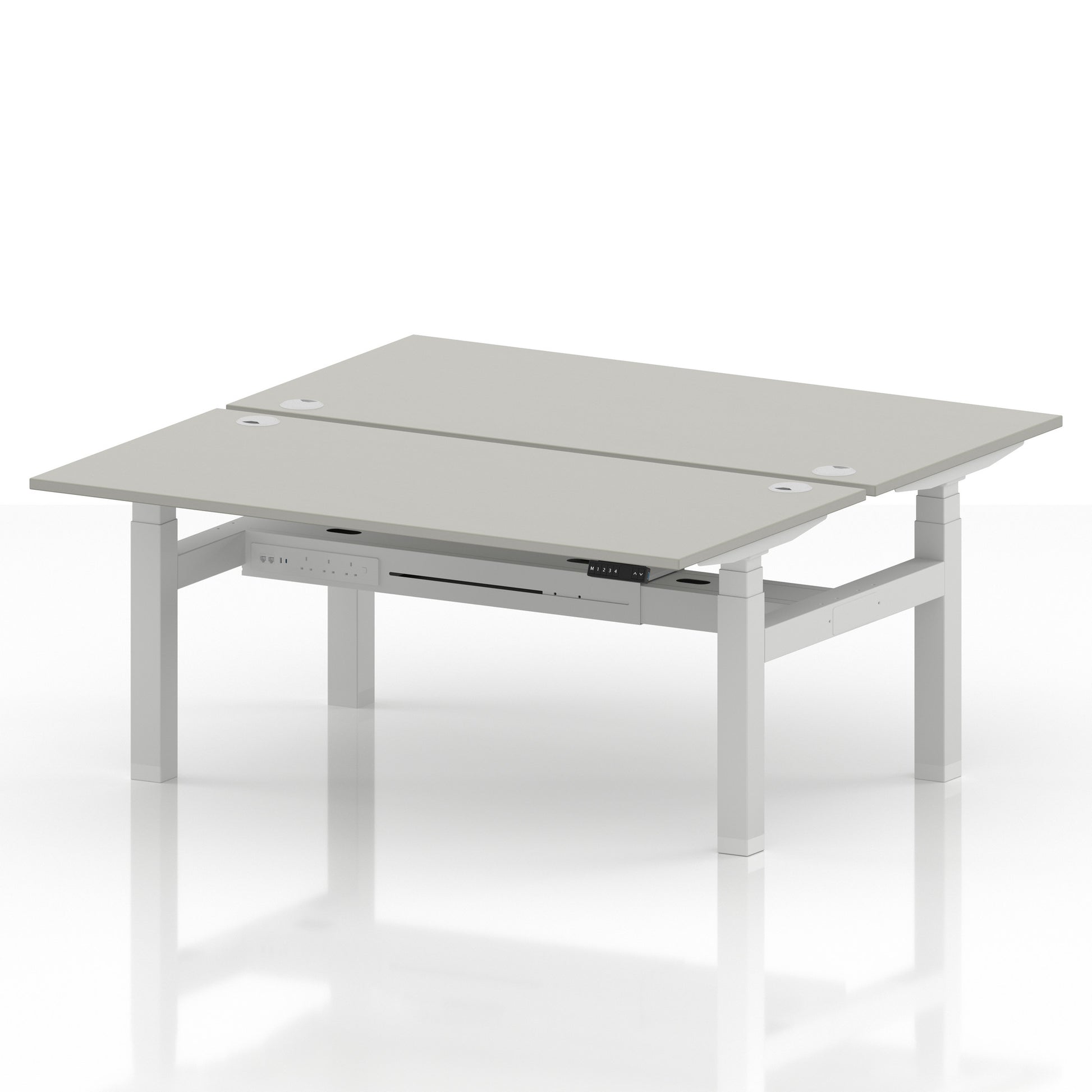 Air Back-to-Back Height Adjustable Bench Desk - 2 Person