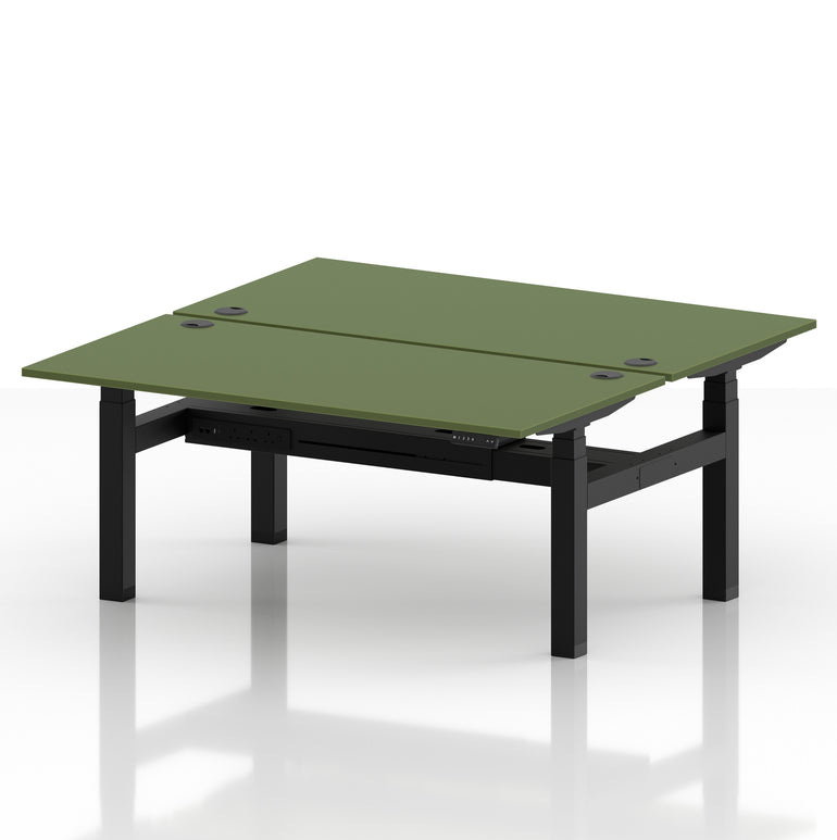 Air Back-to-Back Height Adjustable Bench Desk - 2 Person