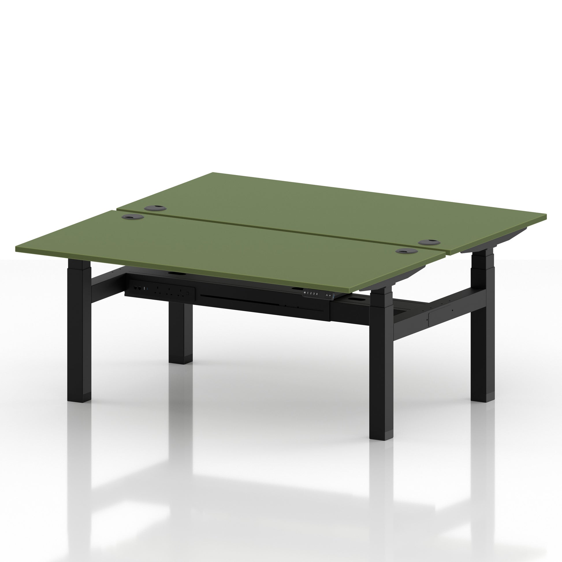Air Back-to-Back Height Adjustable Bench Desk - 2 Person