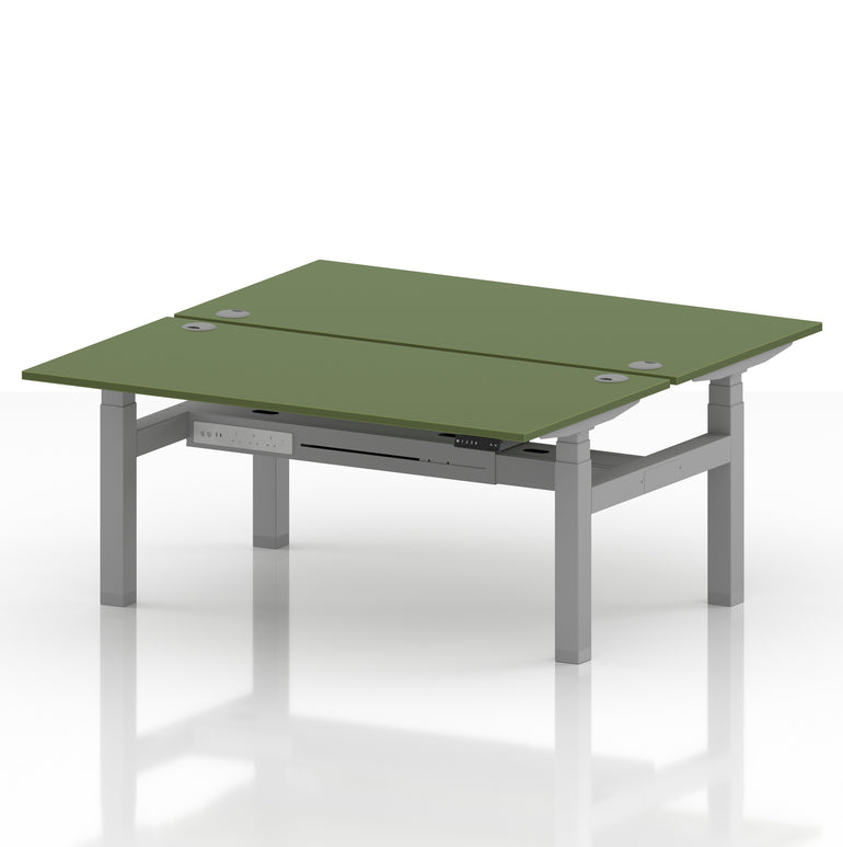 Air Back-to-Back Height Adjustable Bench Desk - 2 Person